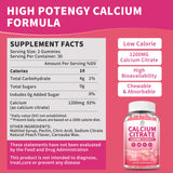 Herbance Calcium Citrate Gummies 1200mg gummies in a bowl