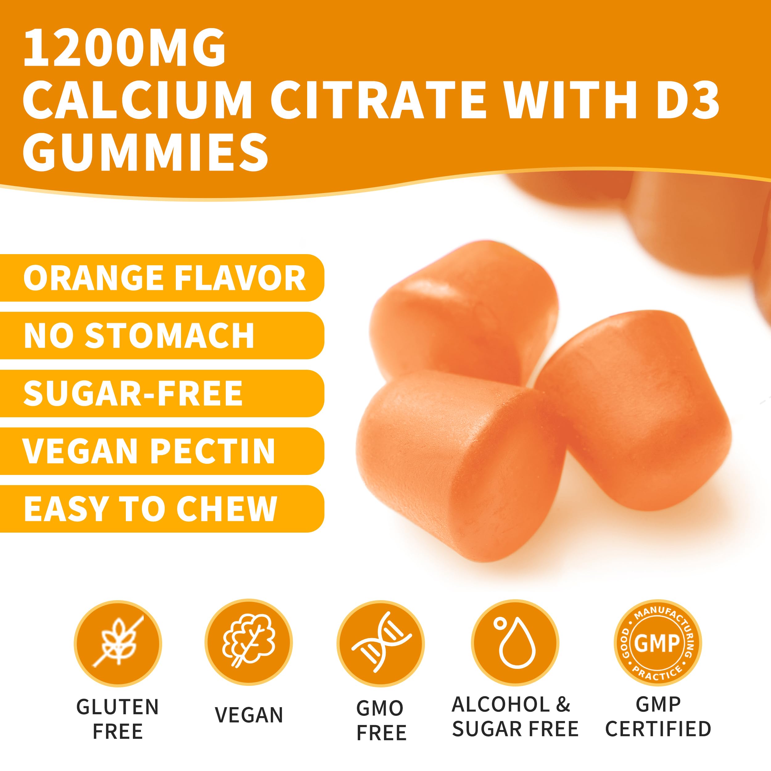 Herbance Calcium Citrate Gummies 1200mg ingredients list