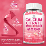 Herbance Calcium Citrate Gummies 1200mg packaging on a kitchen counter