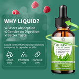Herbance Moringa Liquid Drops 99g with measuring spoons