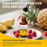 Herbance Quercetin Liquid Drops lifestyle scene with a glass