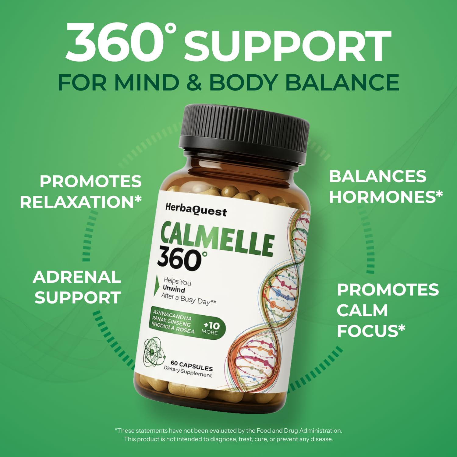 HerbaQuest Cortisol Manager for Women 68g ingredients list