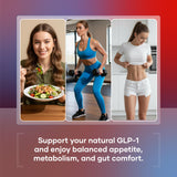 HerbaSpot GLP-1 Supplement 24-in-1 with a glass of water