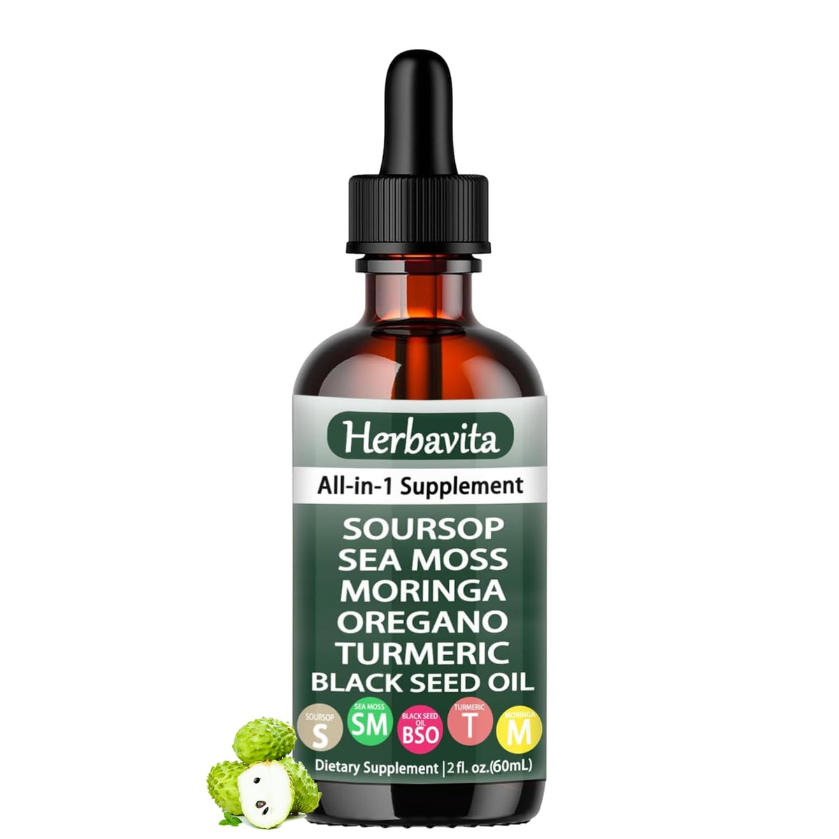Herbavita 10-in-1 Herbal Blend Liquid Drops front view