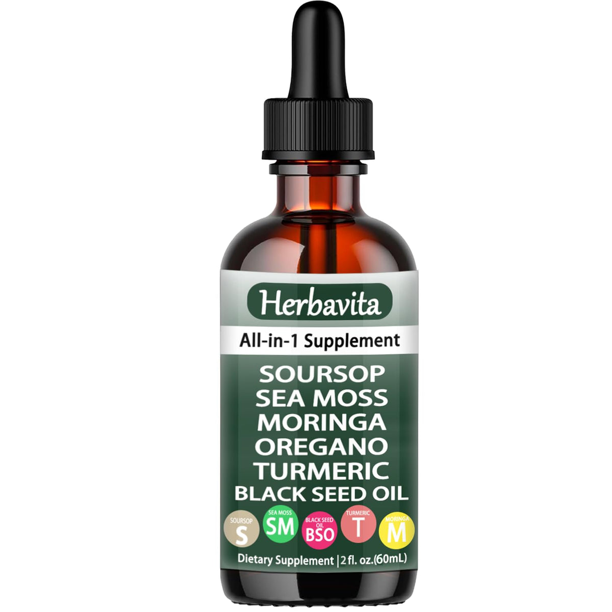 Herbavita Black Seed Oil 10-in-1 Herbal Blend front view