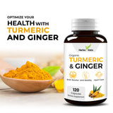 HerbaVitals Turmeric and Ginger Supplement ingredients list