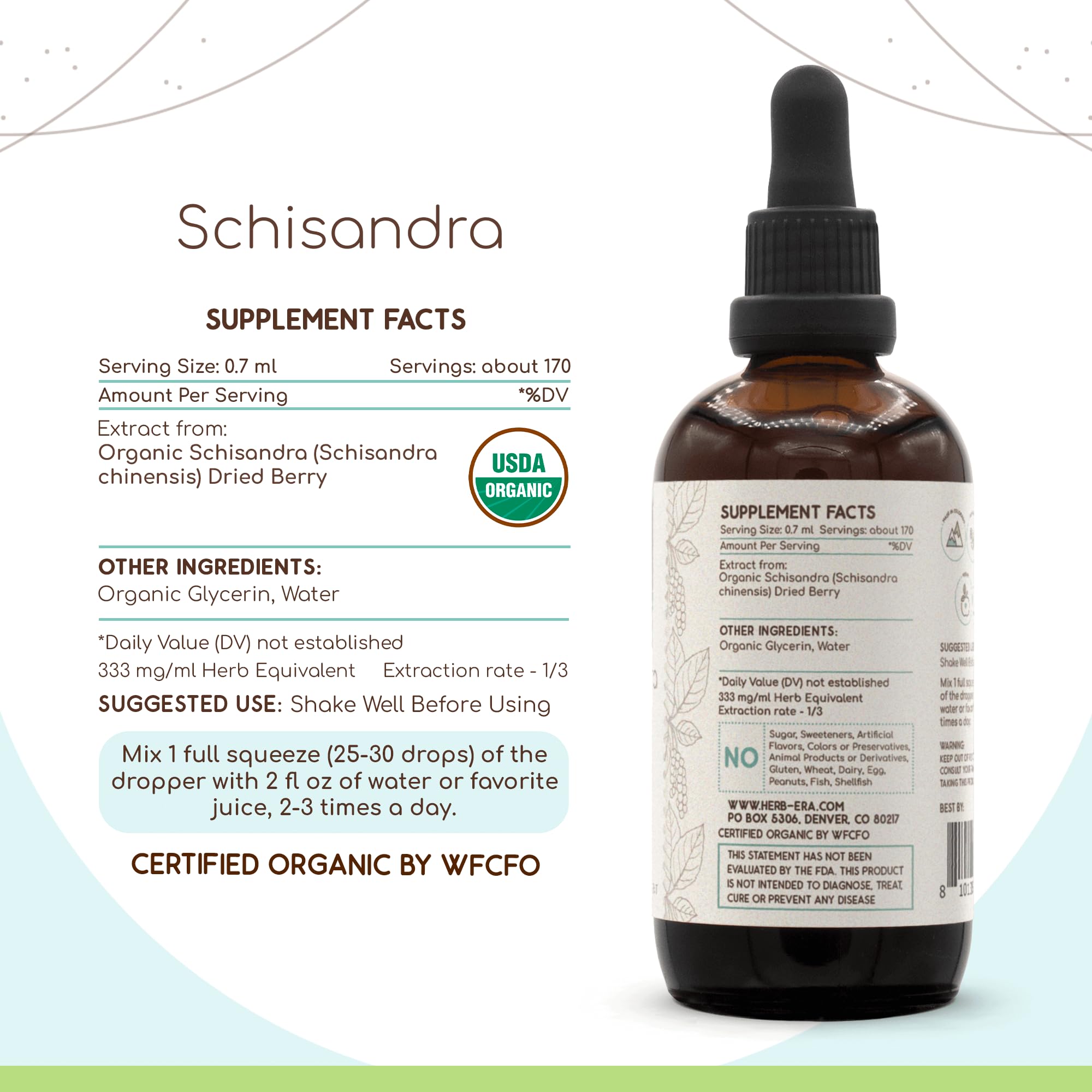 HerbEra Echinacea Herbal Supplement back view showcasing ingredients