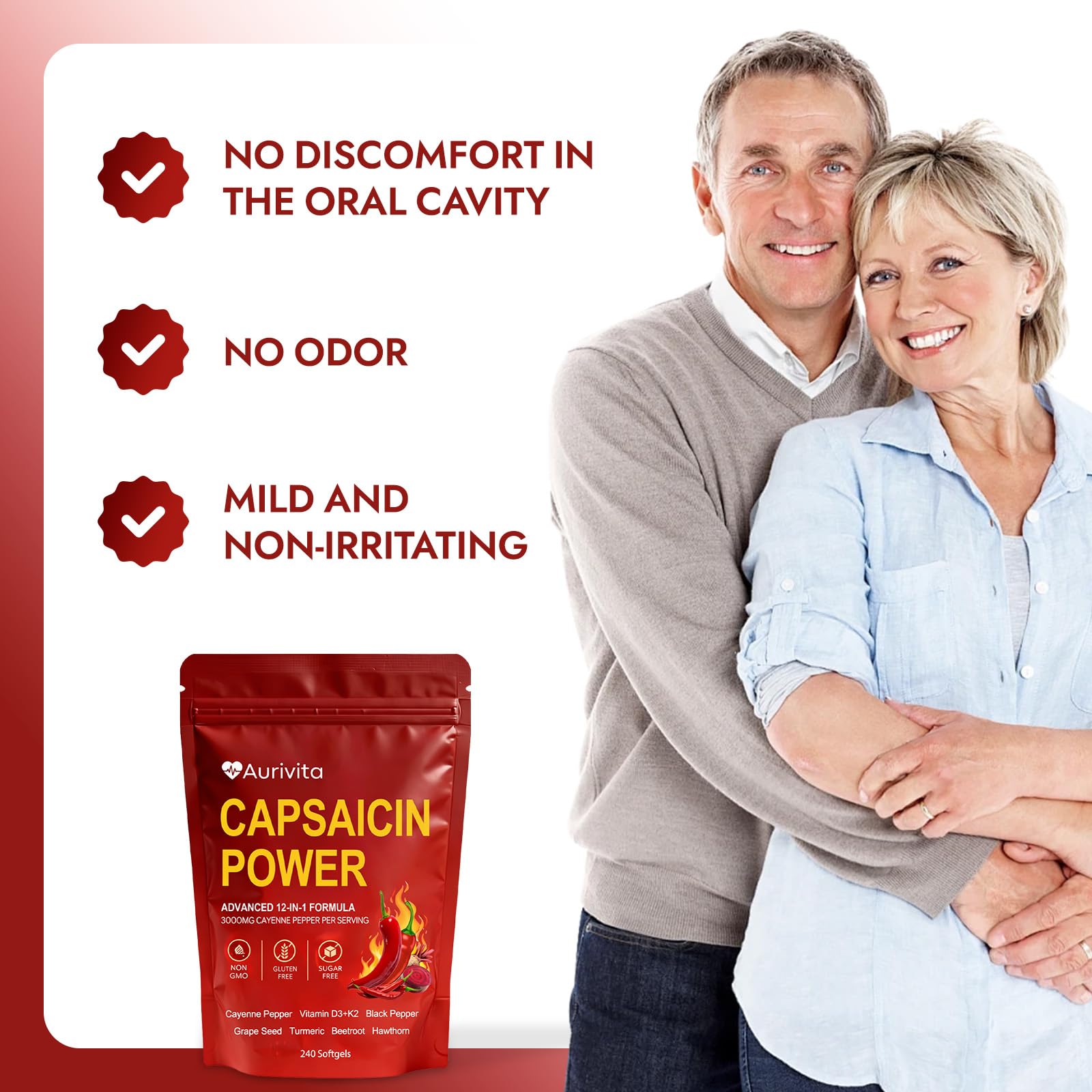 herbies Aurivita Capsaicin Softgels 125g packaging