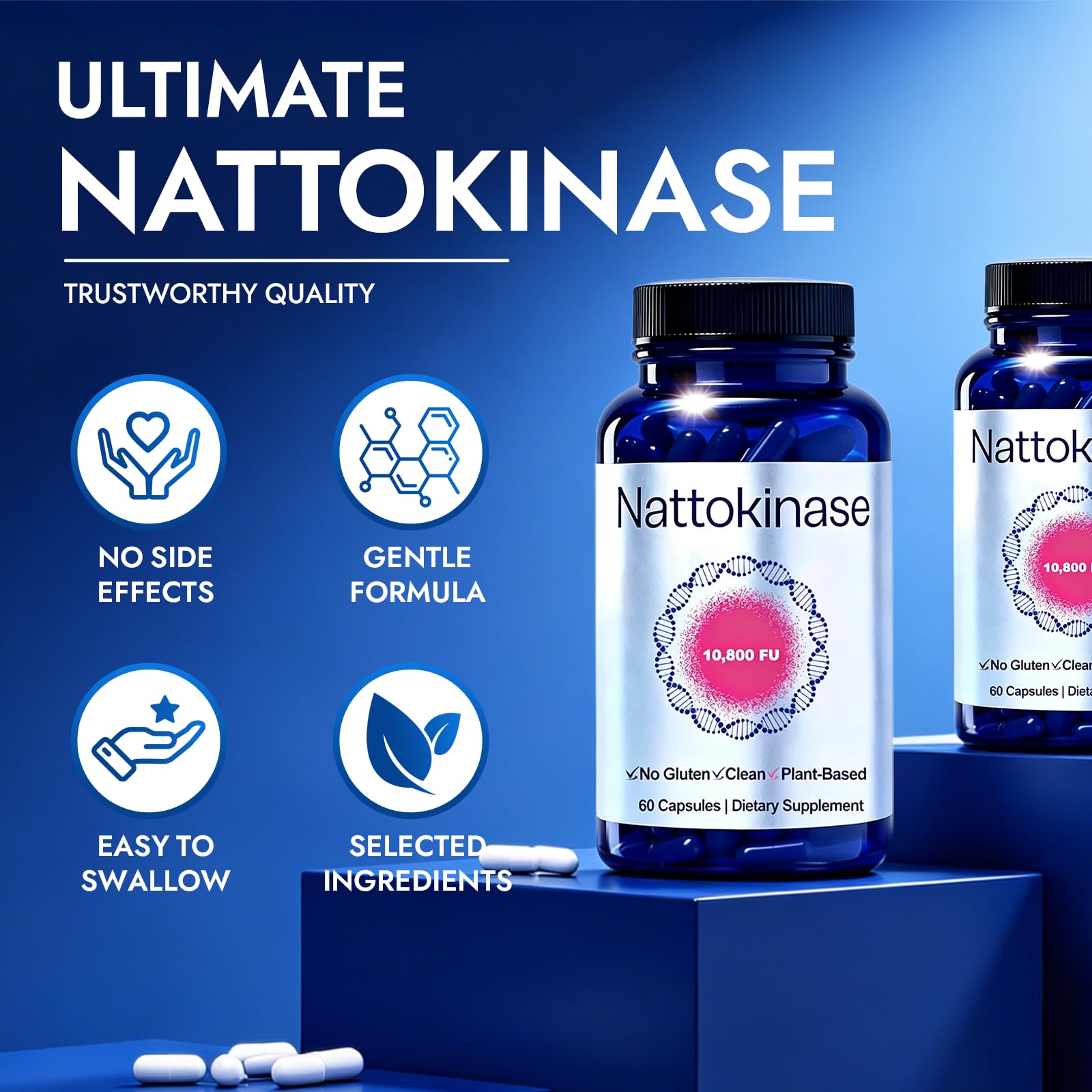 herbies Ultimate Nattokinase bottle with 60 capsules