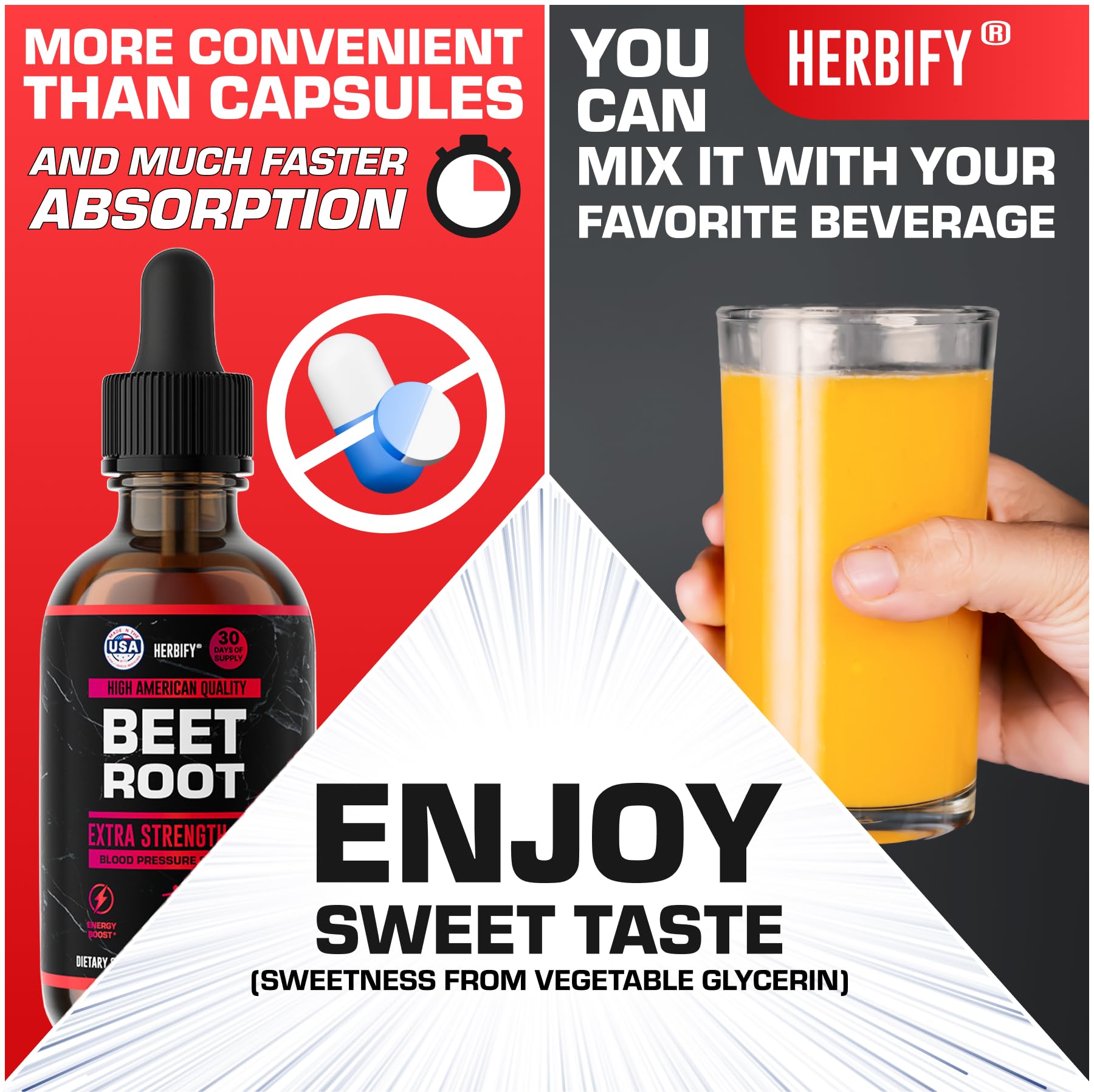HERBIFY Beet Root Liquid Extract 168g packaging