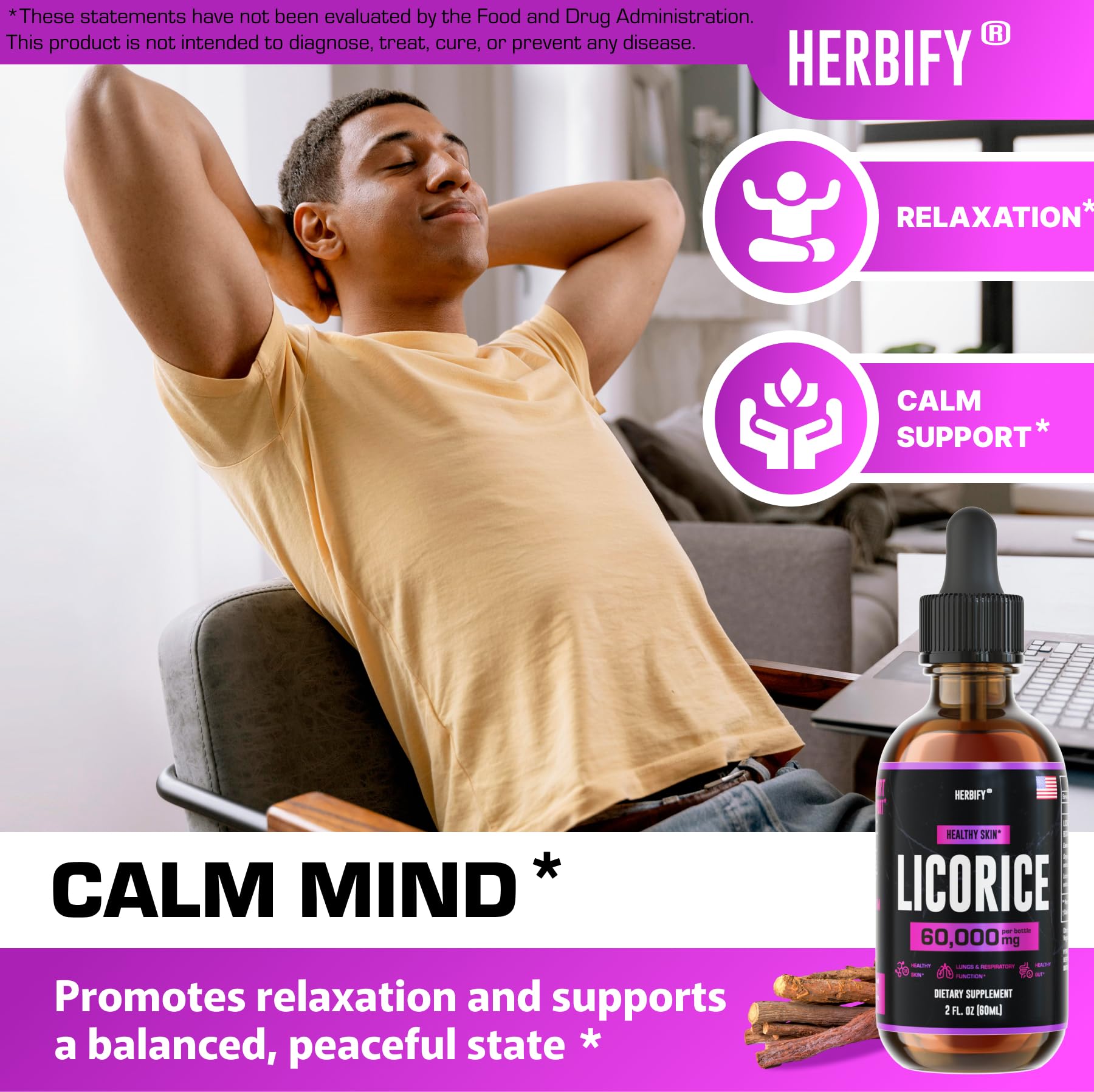 HERBIFY Licorice Root Extract 132g with measuring spoon