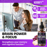 HERBIFY Lion's Mane Mushroom Extract 4:1 Liquid Tincture glass dropper