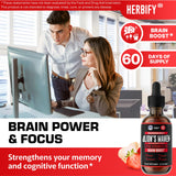 HERBIFY Lion's Mane Mushroom Extract 4:1 Liquid Tincture glass dropper