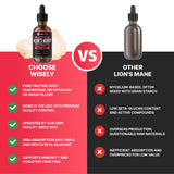 HERBIFY Lion's Mane Mushroom Extract 4:1 Liquid Tincture ingredients list