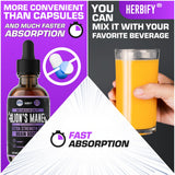 HERBIFY Lion's Mane Mushroom Extract 4:1 Liquid Tincture ingredients list