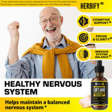 HERBIFY Lion's Mane Mushroom Extract 60ml tincture ingredients close-up