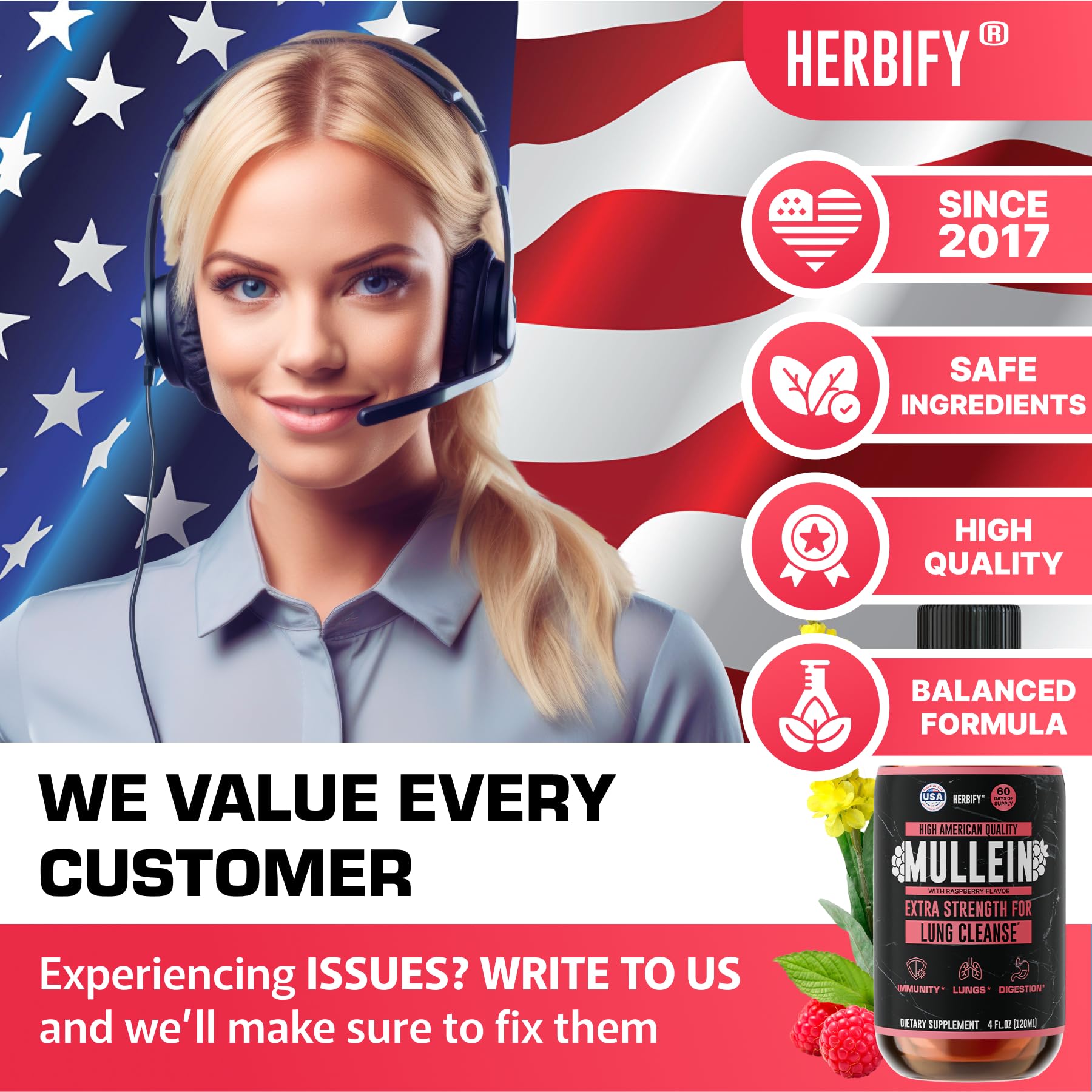 HERBIFY Mullein Leaf Extract Tincture 295g lifestyle scene