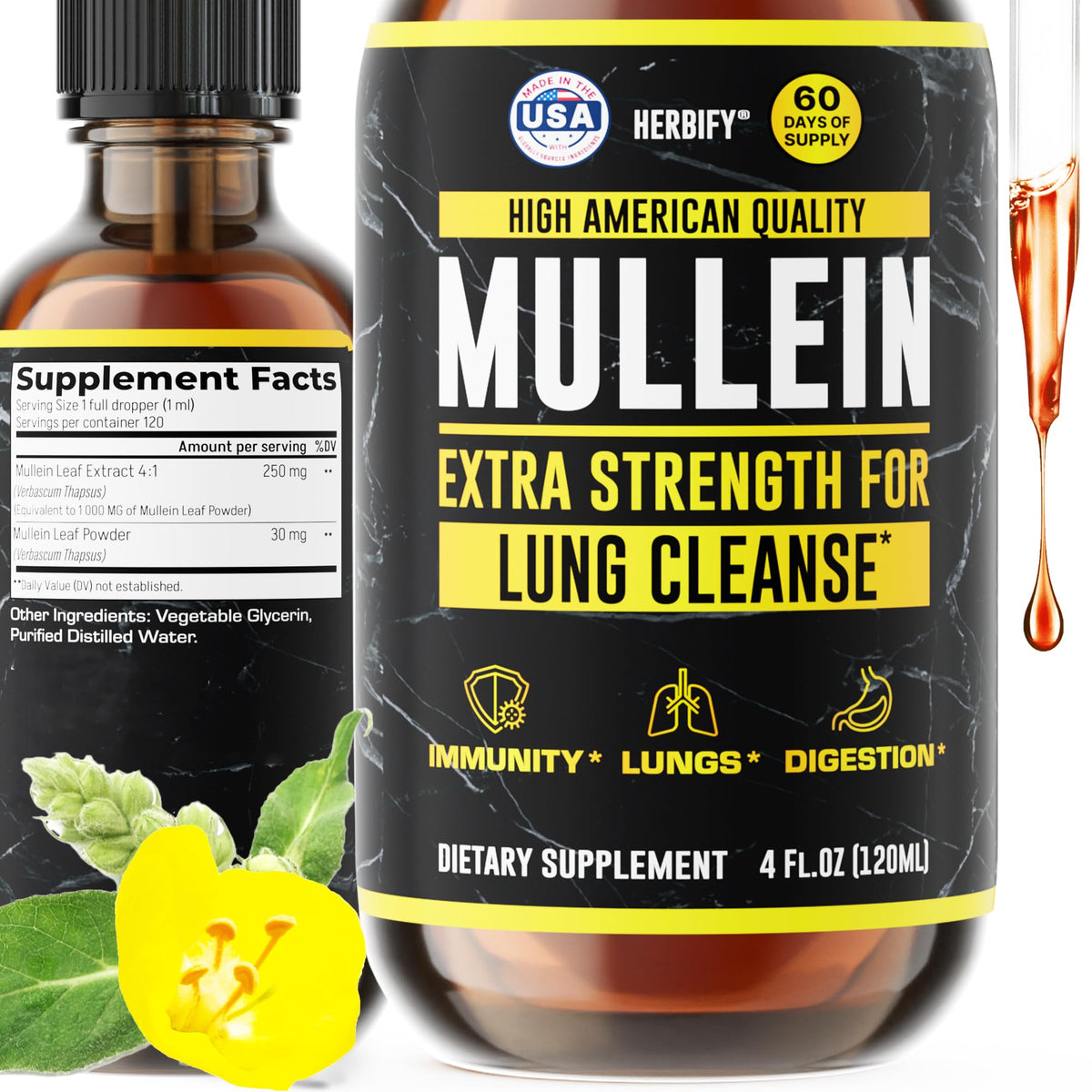 HERBIFY Mullein Tincture 113g front view
