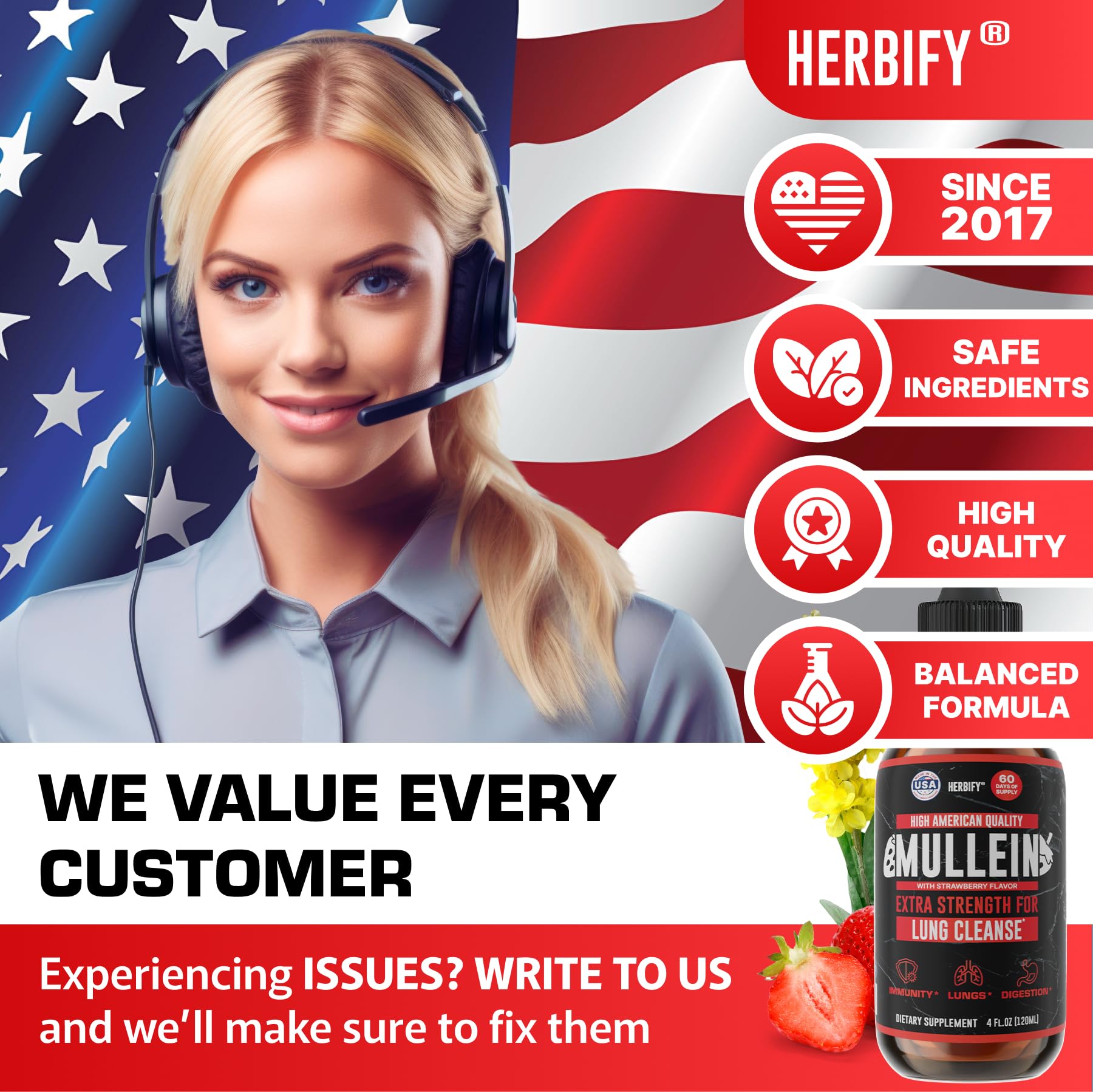 HERBIFY Mullein Tincture 299g packaging display