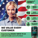 HERBIFY Sea Moss Liquid Drops 168g on wooden table