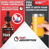 HERBIFY Vitamin B12 Liquid Drops 168g on a wooden table