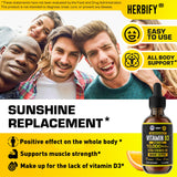 HERBIFY Vitamin D3 Drops 10000 IU bottle with dropper