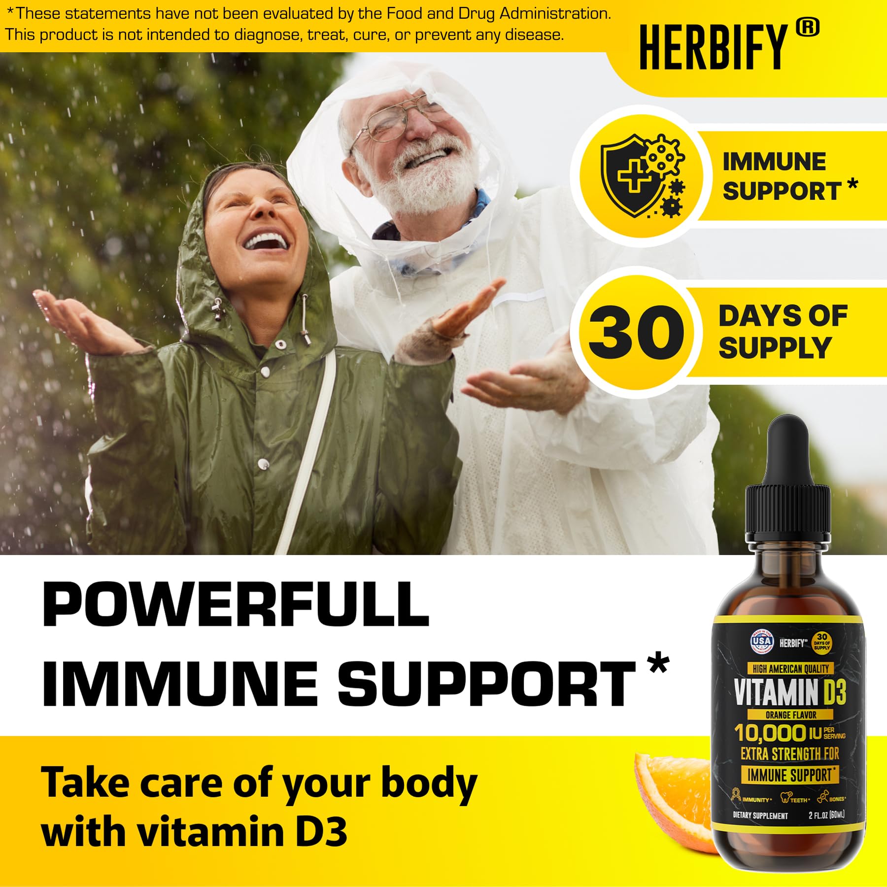 HERBIFY Vitamin D3 Drops 10000 IU lifestyle scene