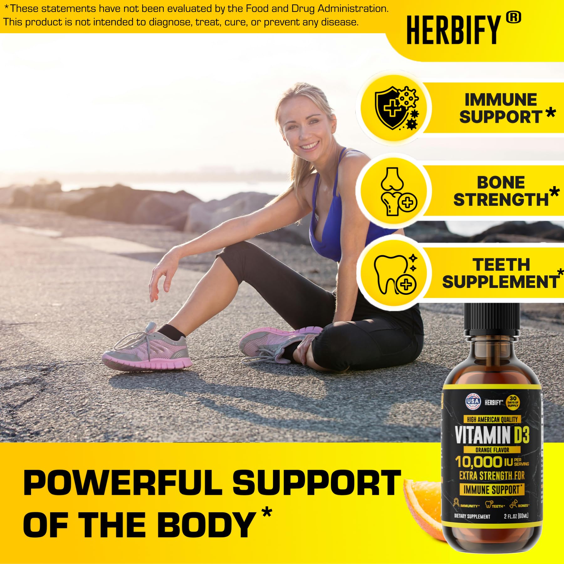 HERBIFY Vitamin D3 Drops 10000 IU nutritional information