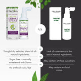 HERBION Echinacea Throat Spray 91g with ingredients displayed