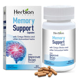 HERBION Memory Support Capsules front view with packaging