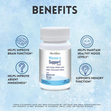 HERBION Memory Support Capsules on a wooden table