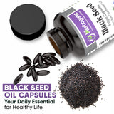 HERBOGANIC Black Seed Oil Capsules 500mg side view