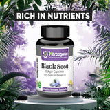 HERBOGANIC Black Seed Oil Capsules 500mg with fresh black seeds