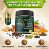 Herbpy 7-Herb Clove Bud Supplement jar with capsules