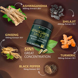 Herbpy Ashwagandha Supplement dark jar side view
