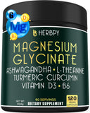 Herbpy Magnesium Glycinate 120 vegan capsules front view