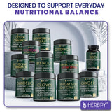Herbpy Valerian Root Supplement 5in1 with a glass of water