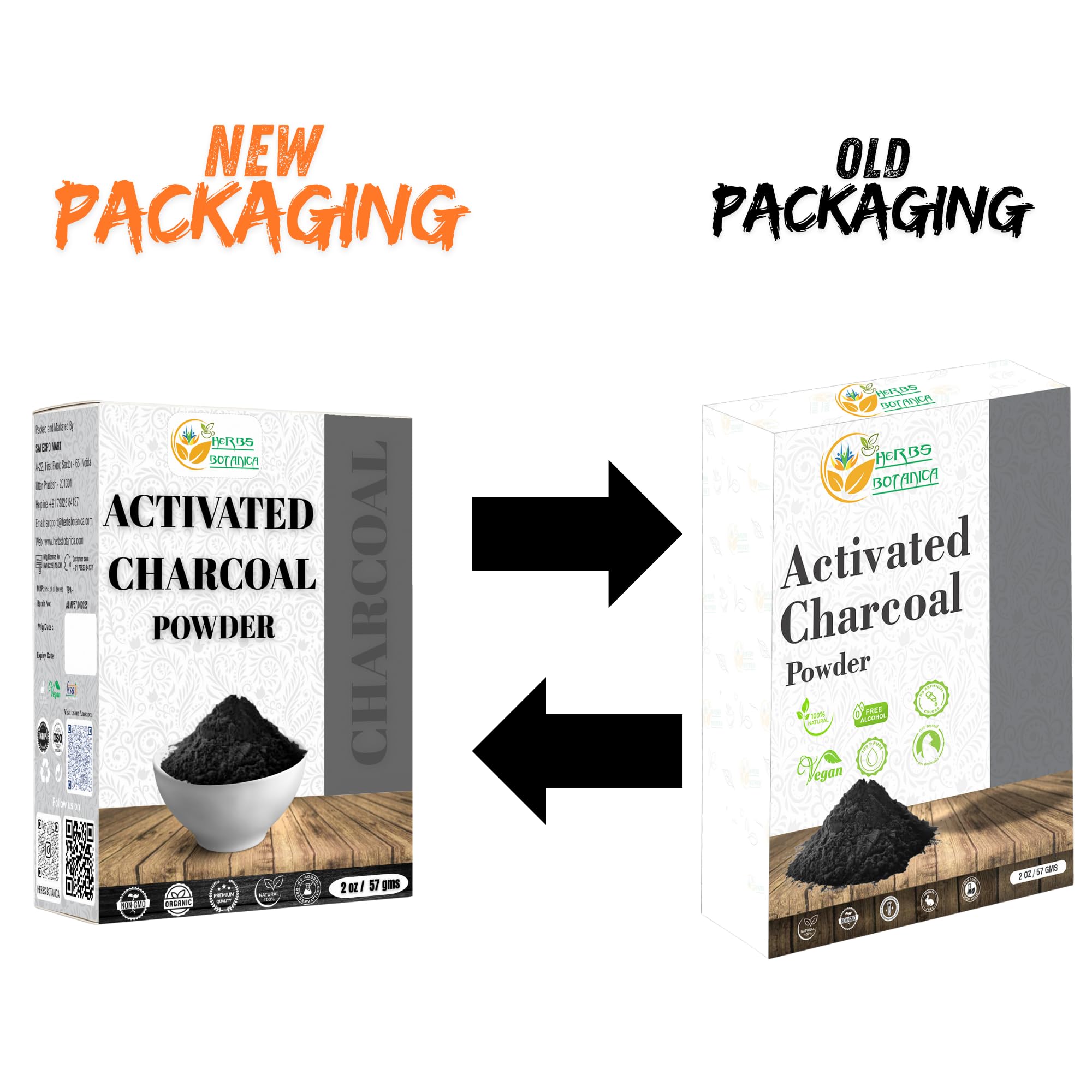 Herbs Botanica Activated Charcoal Powder close-up