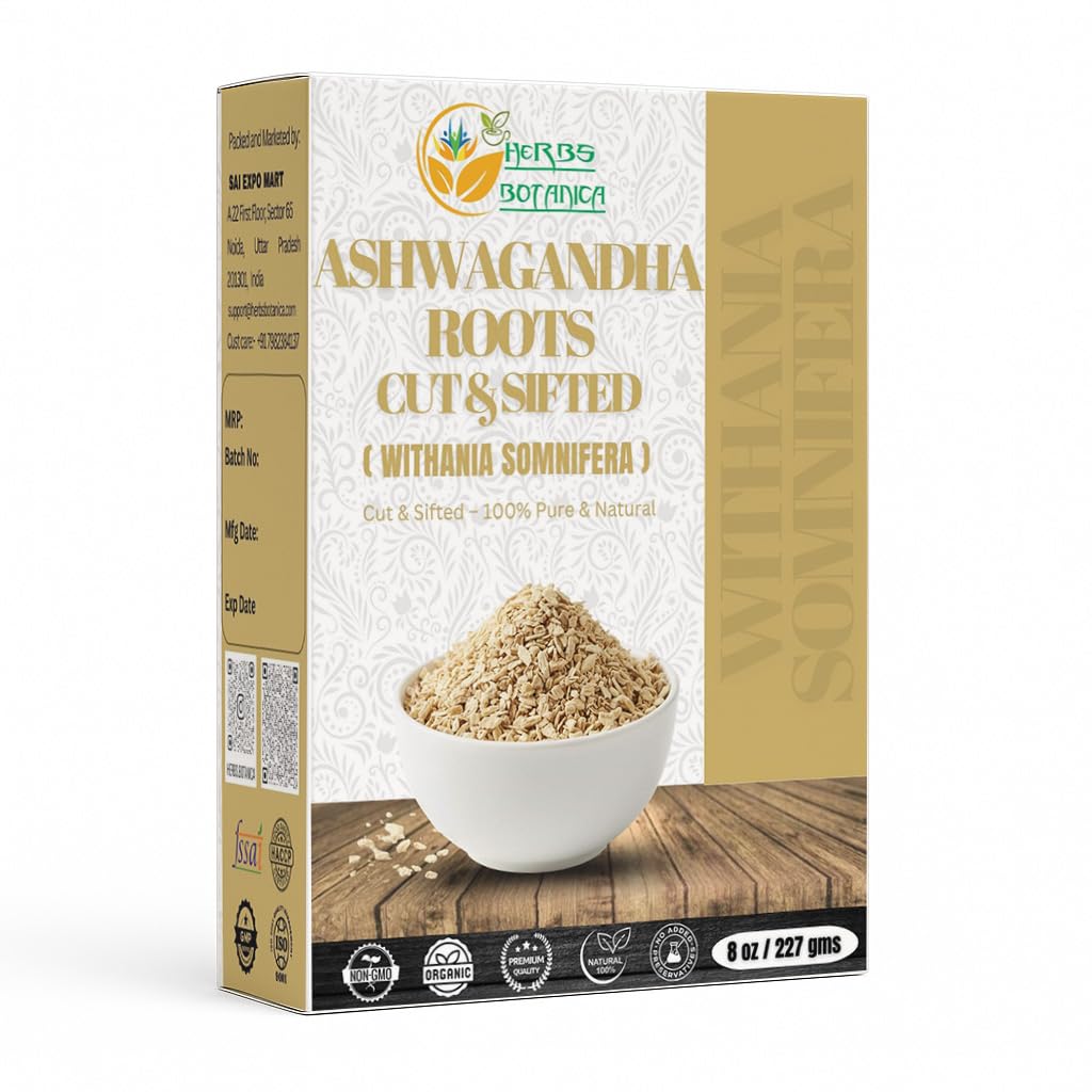 Herbs Botanica Ashwagandha Tea Supplements front view packaging