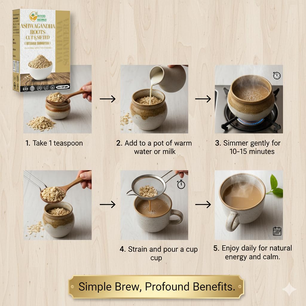 Herbs Botanica Ashwagandha Tea Supplements packaging details