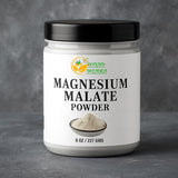 Herbs Botanica Magnesium Malate Powder 240g scoop with powder