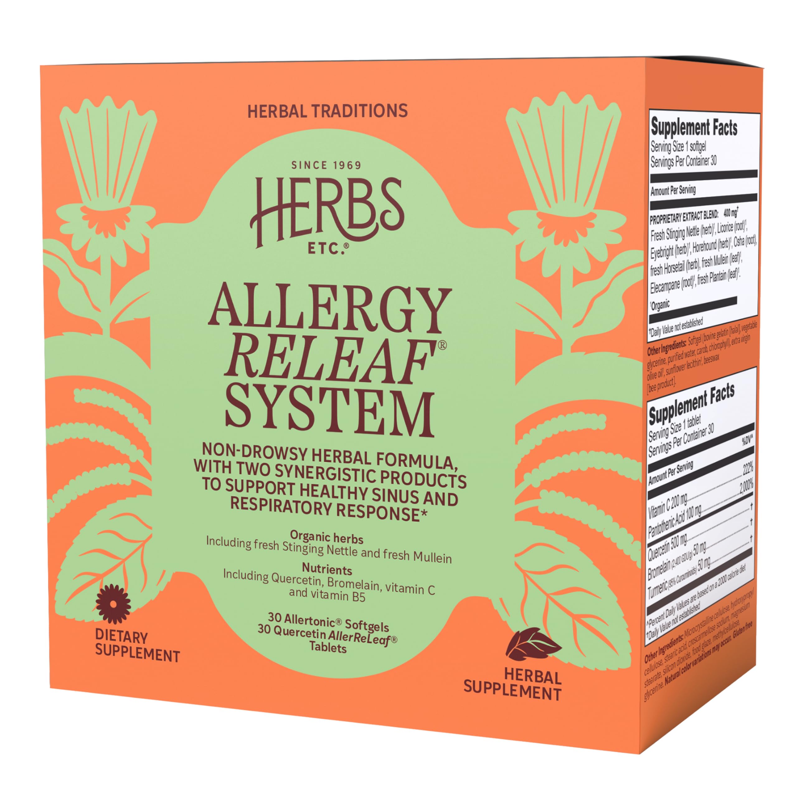 Herbs Etc. Allergy ReLeaf System herbal supplement kit front view