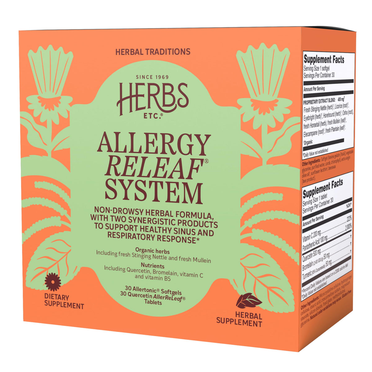 Herbs Etc. Allergy ReLeaf System herbal supplement kit front view