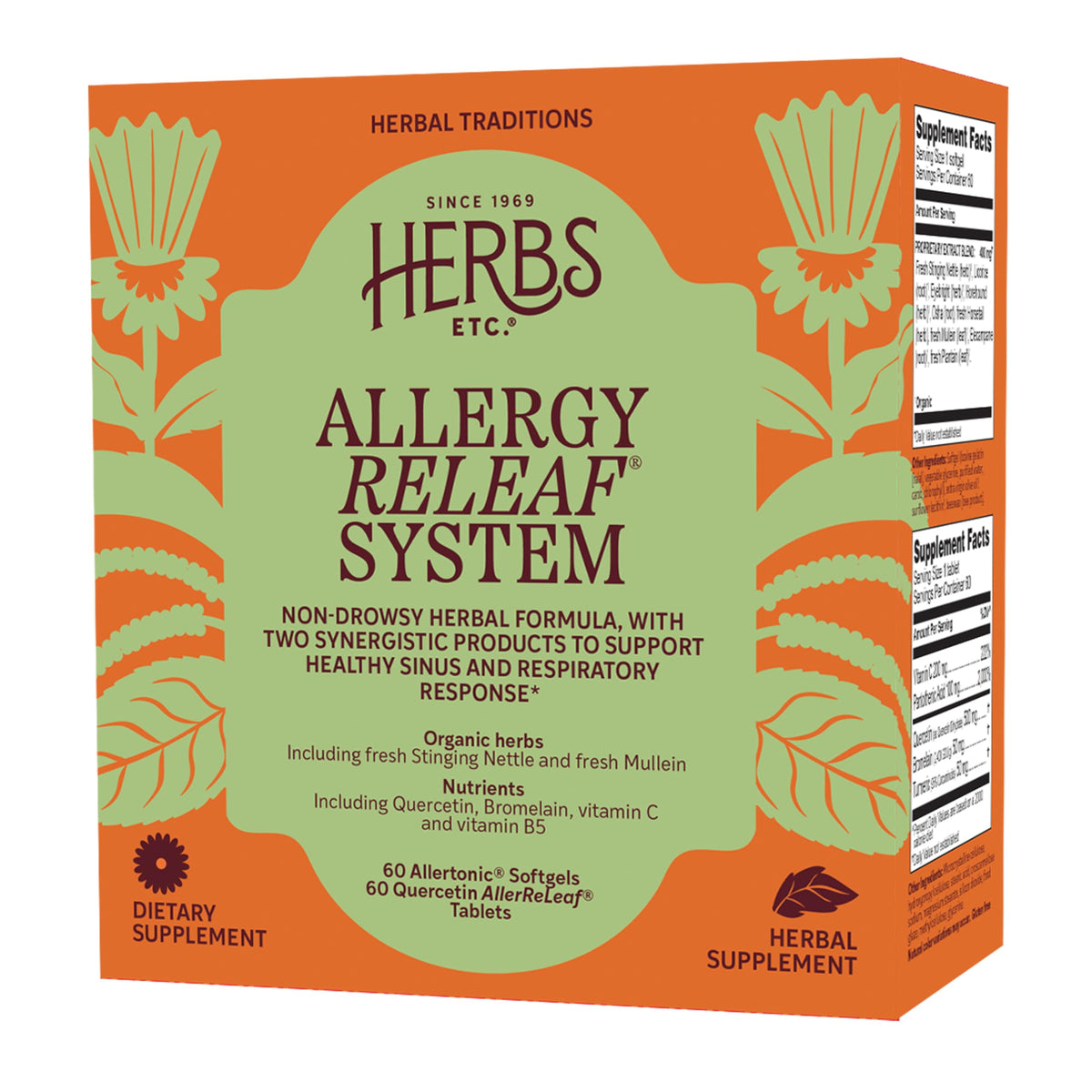 Herbs Etc. Allergy ReLeaf System herbal supplement kit front view