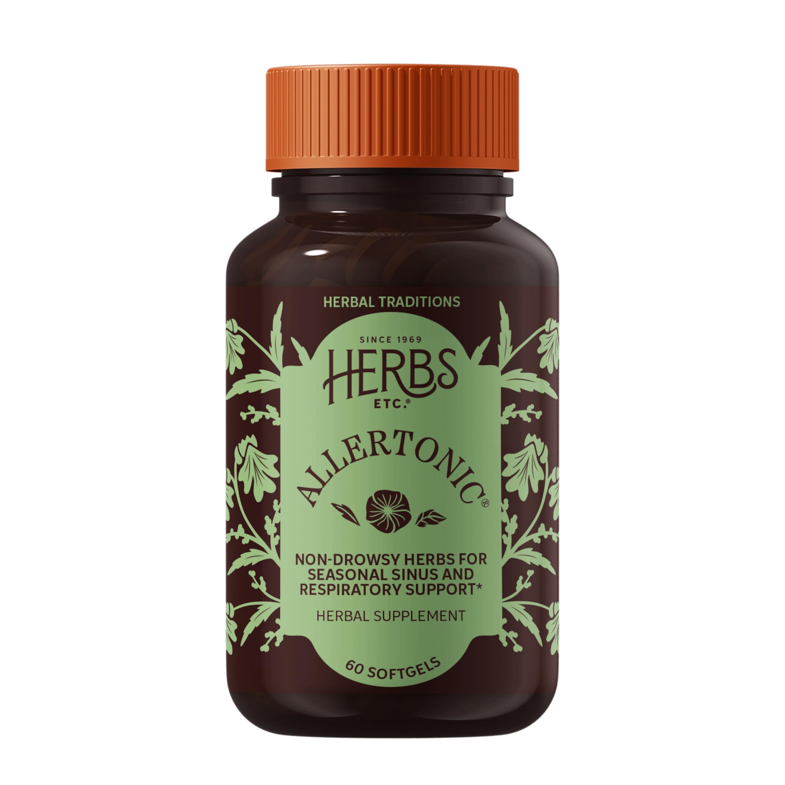 Herbs Etc. Allertonic Softgels front view packaging