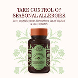Herbs Etc. Allertonic Softgels side view, showing softgel capsules