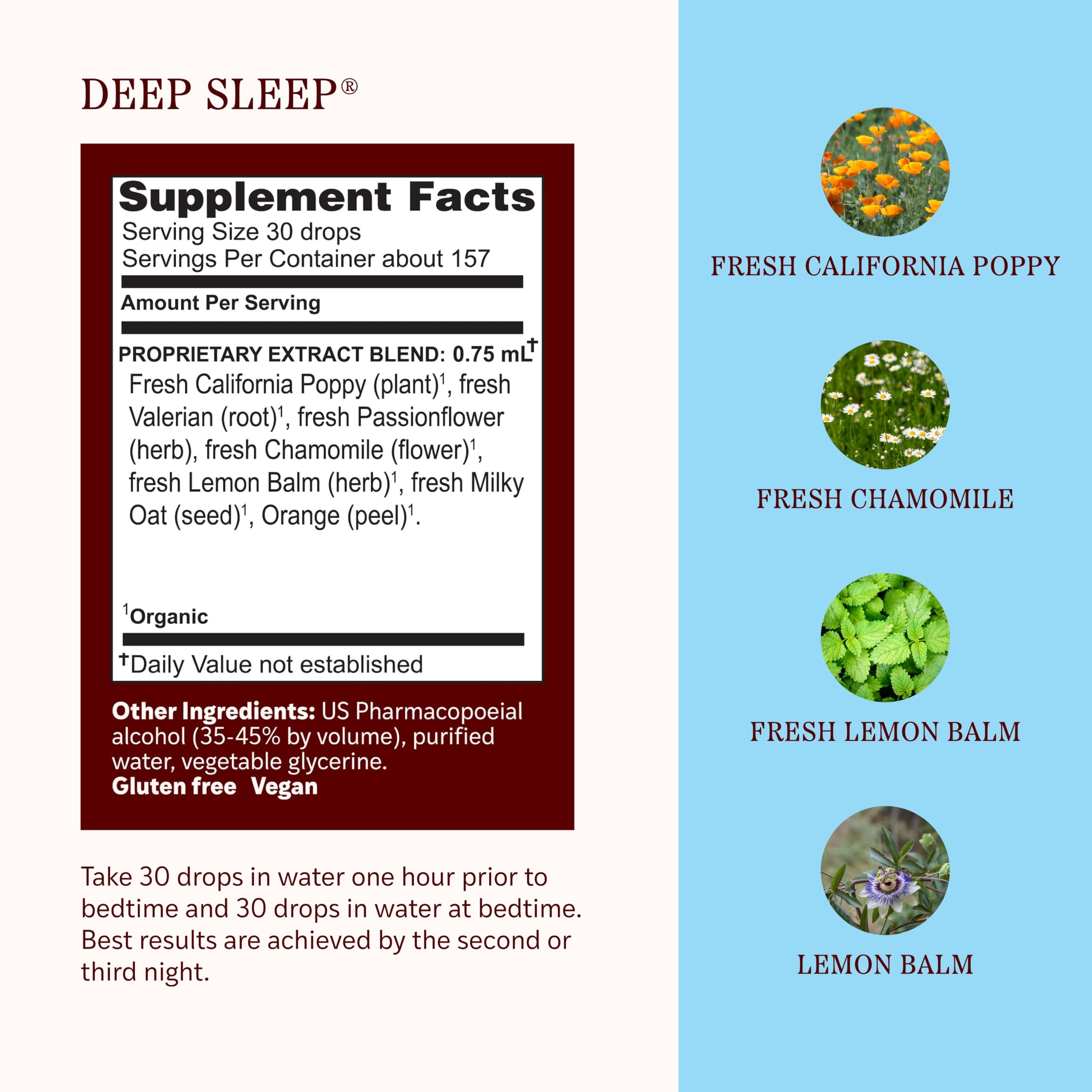 Herbs Etc. Deep Sleep Classic Liquid Extract 4 Fl Oz with dropper