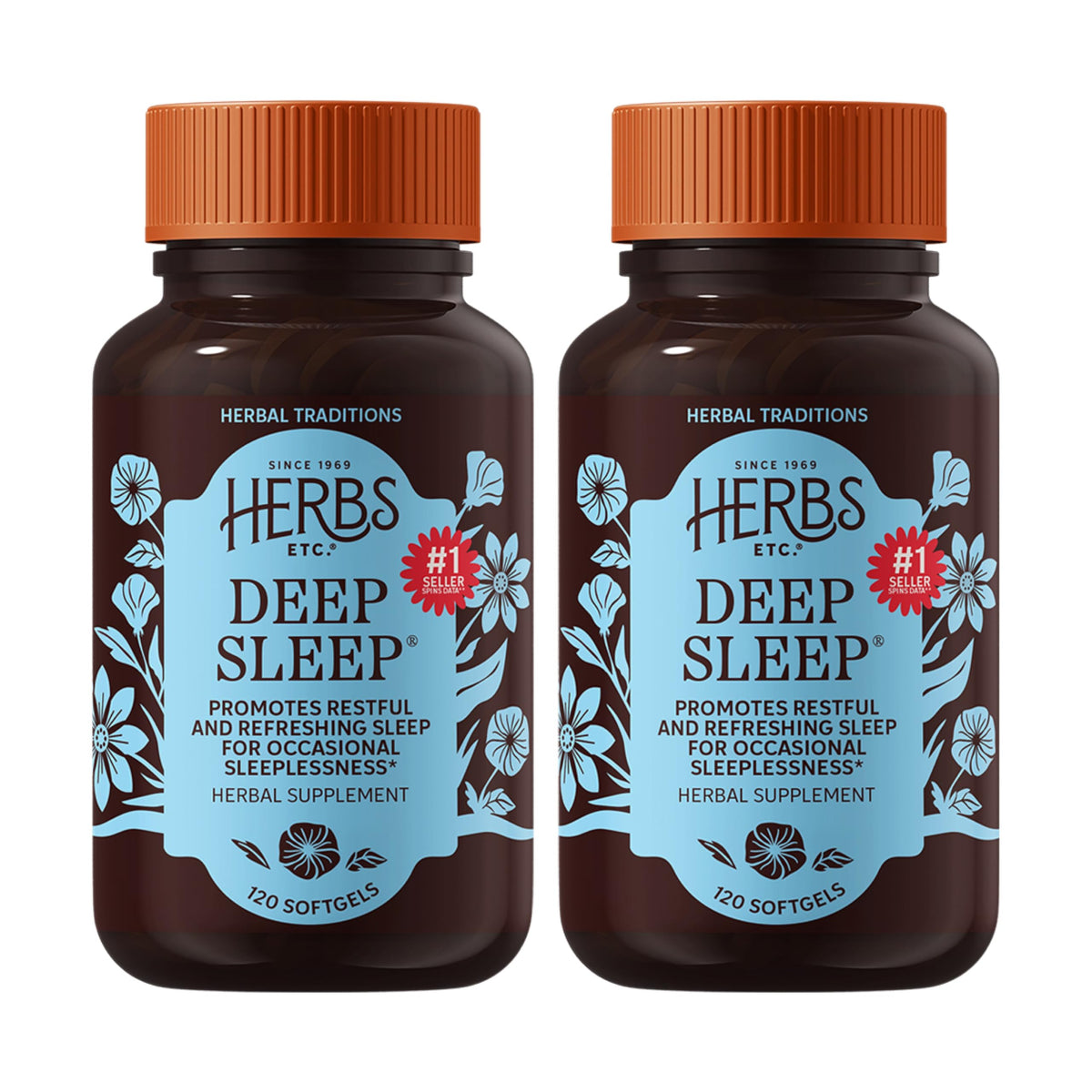 Herbs Etc. Deep Sleep Softgels 120 Count front view