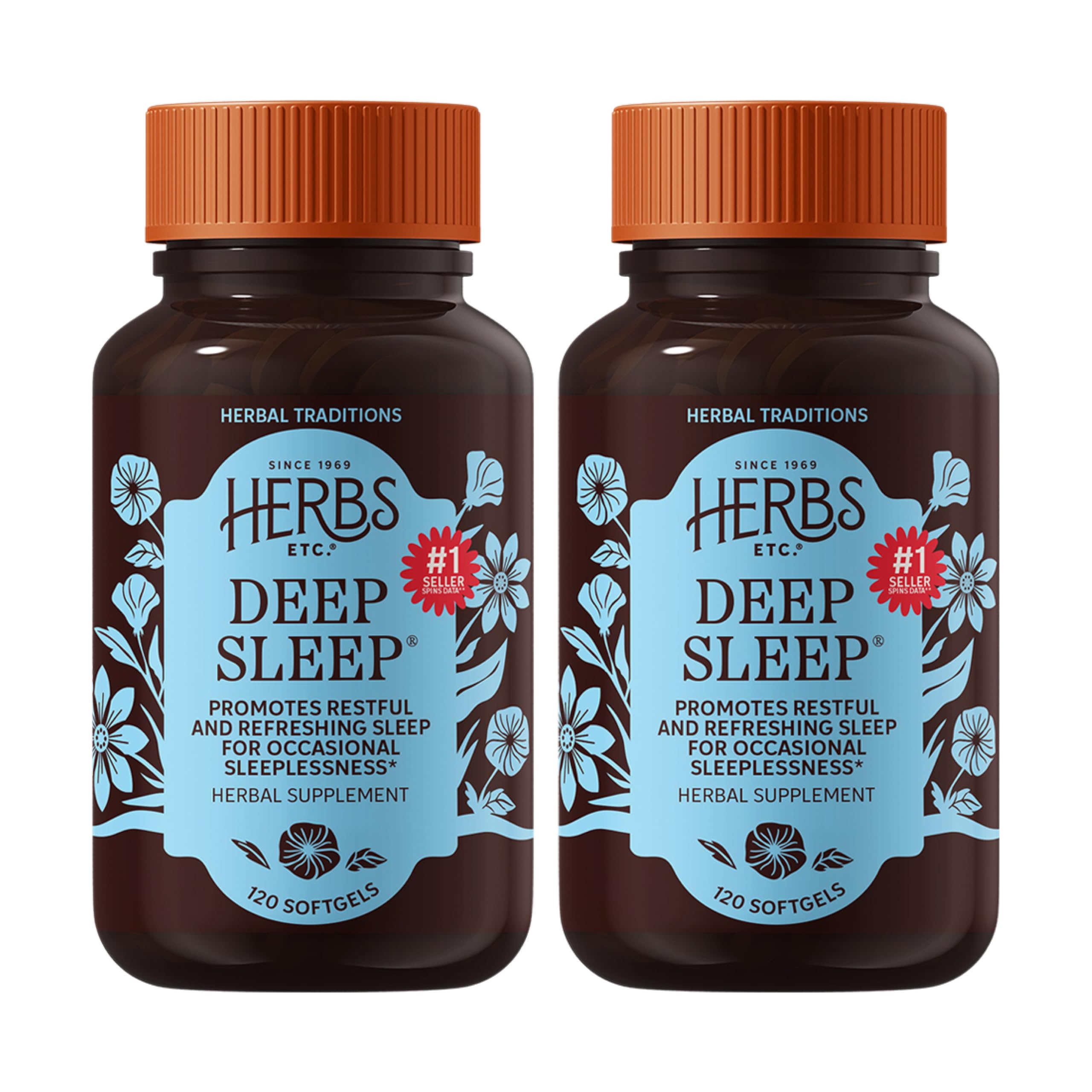 Herbs Etc. Deep Sleep Softgels 120 Count front view