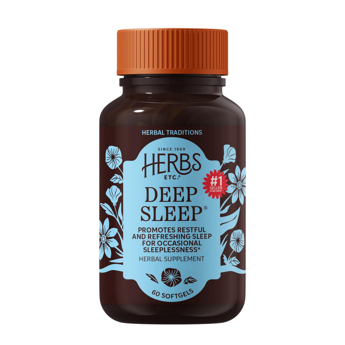 Herbs Etc. Deep Sleep Softgels 50g front view with packaging